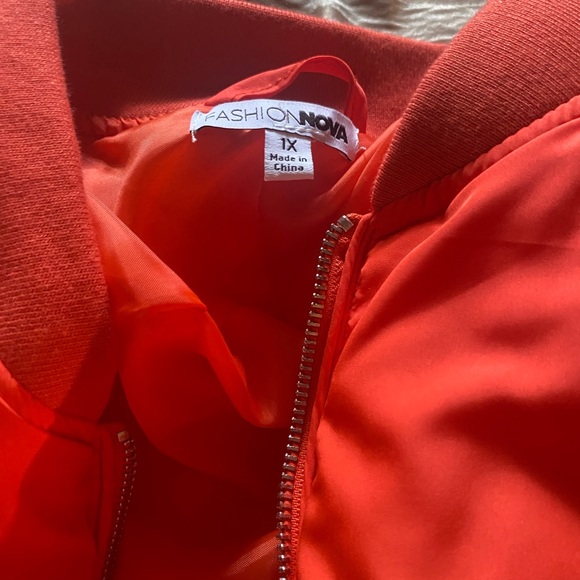 Neon Orange Puffer Jacket - Picture 5 of 6